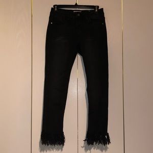 Judy Blue Fringe Crop Jeans